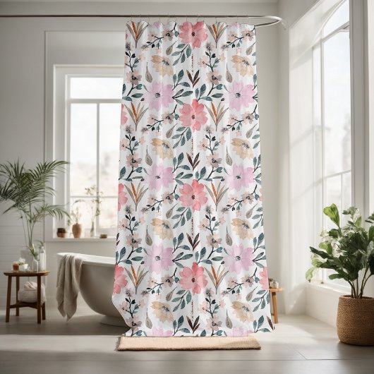  bloemen decoratieve eye-catching douchegordijn