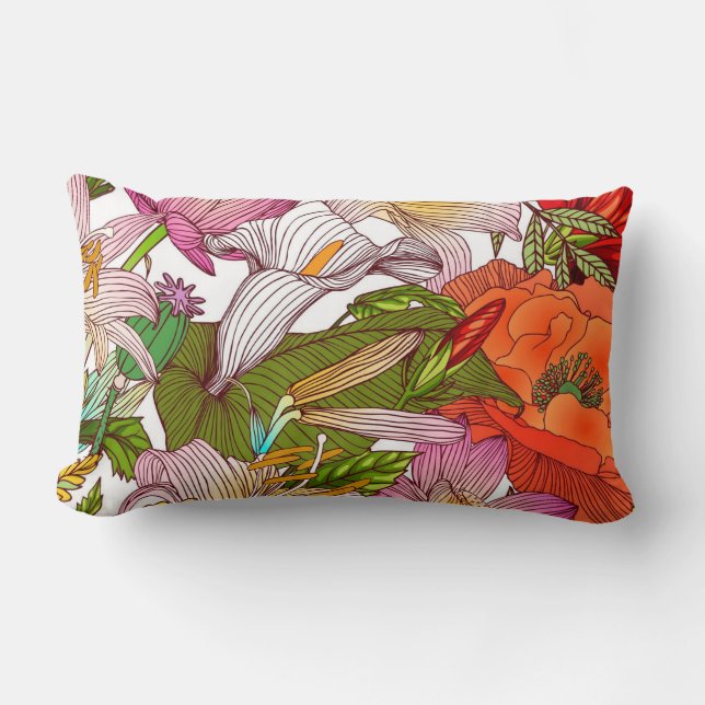  bloemen decoratieve eye-catching kussen (Voorkant)