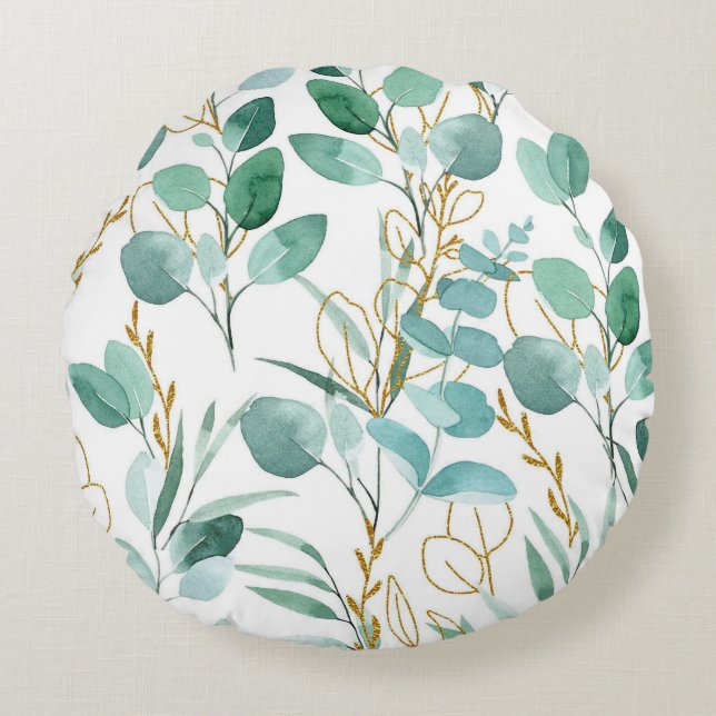  bloemen decoratieve eye-catching rond kussen (Voorkant)