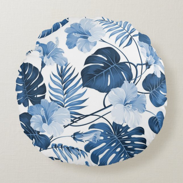  bloemen decoratieve eye-catching rond kussen (Voorkant)