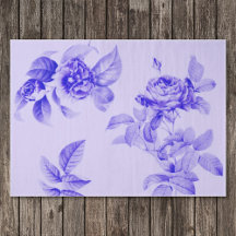  Bloemen Decoupage Bloemen Paarse Blauwe Rozen
