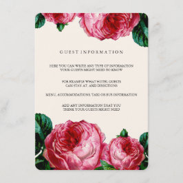 BLOEMEN DECOUPAGE BRUILOFT INSERT KAART