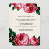  BLOEMEN DECOUPAGE BRUILOFT INSERT KAART (Voorkant / Achterkant)