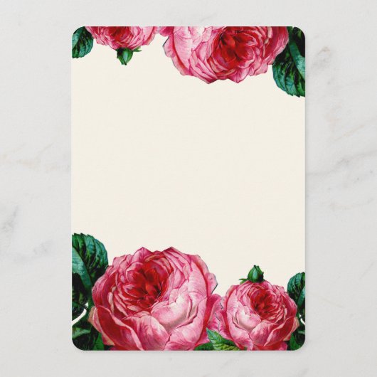  BLOEMEN DECOUPAGE BRUILOFT INSERT KAART (Achterkant)