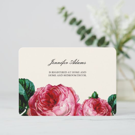  BLOEMEN DECOUPAGE BRUILOFT REGISTER KAARTEN (Staand voorkant)