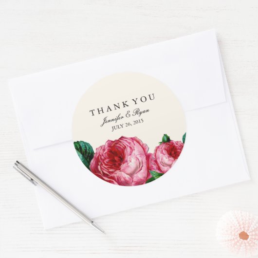  BLOEMEN DECOUPAGE DANK U STICKERS (Envelop)