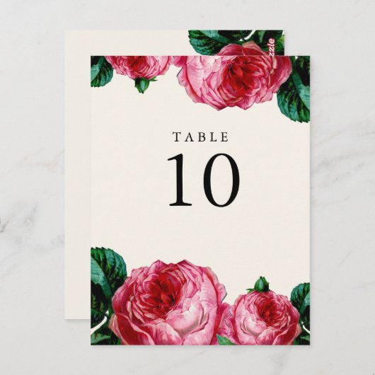  BLOEMEN DECOUPAGE TABEL NUMMER POST KAARTEN (Voorkant / Achterkant)