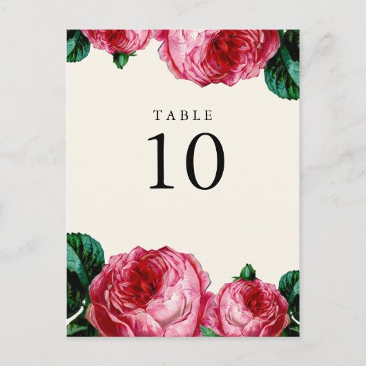  BLOEMEN DECOUPAGE TABEL NUMMER POST KAARTEN (Voorkant)