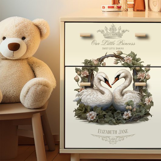 Bloemen Decoupage Zwanen Shabby Chic Tissuepapier