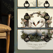 Bloemen Decoupage Zwanen Shabby Chic Tissuepapier