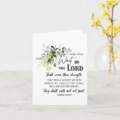 Bloemen degenen die wachten op de Heer Bijbel Vers Kaart (Gele Bloem)