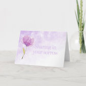 Bloemen delen van uw verdriet medeleven condoleanc kaart (Voorkant)
