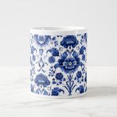 Bloemen Delfts Blauw Grote Koffiekop (Voorkant)