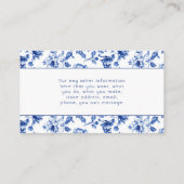  Bloemen Delfts Blauw Sociale Bedankt Informatiekaartje (Achterkant)