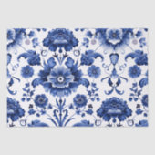 Bloemen Delfts Blauw Tissuepapier (Voorkant)