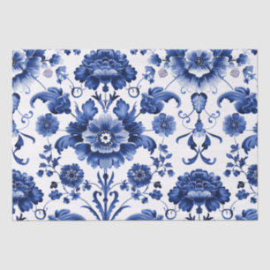 Bloemen Delfts Blauw Tissuepapier