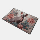 Bloemen Delight Sphynx Kat, Sphynx Bloemen Welkom Deurmat (Schuin)