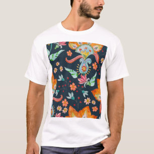 Bloemen Delight: Waterverf bloementextuur T-shirt