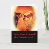 Bloemen denken aan je Wenskaart Kaart (Voorkant)