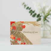 Bloemen, denken aan jou briefkaart (Staand voorkant)