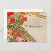 Bloemen, denken aan jou briefkaart (Voorkant / Achterkant)