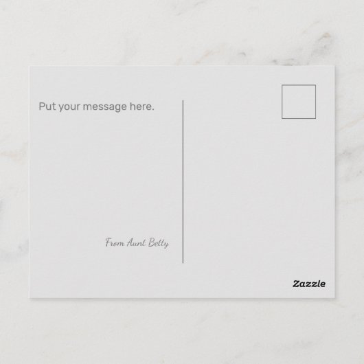 Bloemen denken aan jou briefkaart (Achterkant)