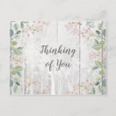 Bloemen denken aan jou briefkaart (Voorkant)