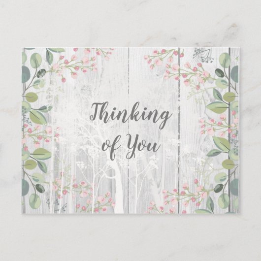 Bloemen denken aan jou briefkaart (Voorkant)