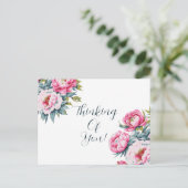 Bloemen denken aan jou briefkaart (Staand voorkant)