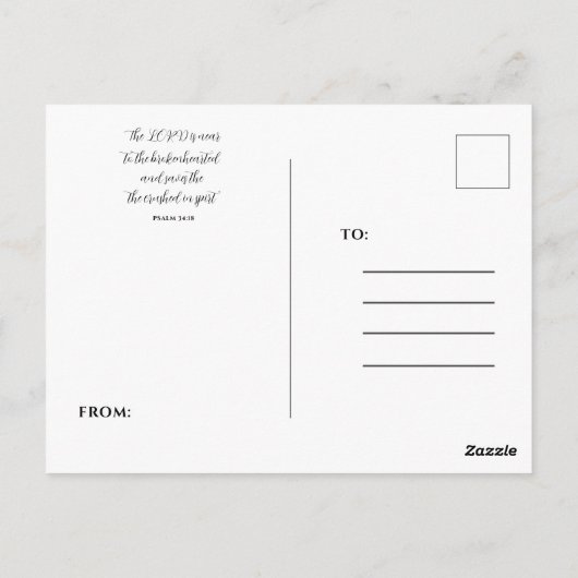 Bloemen denken aan jou briefkaart (Achterkant)