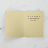  Bloemen Denken aan U Groet Bedankkaart (Binnen)