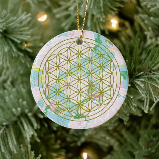 Bloemen des levens keramisch ornament (Boom)