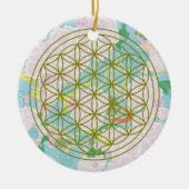 Bloemen des levens keramisch ornament (Voorkant)