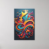 Bloemen Design Art Canvas Afdruk (Voorkant)