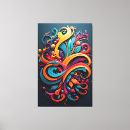 Bloemen Design Art Canvas Afdruk