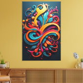 Bloemen Design Art Canvas Afdruk (Insitu (Woonkamer))
