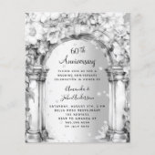Bloemen diamant 60ste huwelijksverjaardag uitnodig (Voorkant)