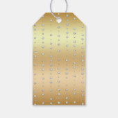 Bloemen Diamanten Bruiloft Goud Dank u Cadeaulabel (Achterkant)