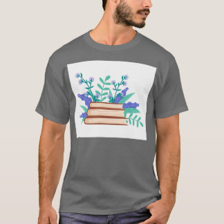 Bloemen die groeien uit een boek 13 t-shirt