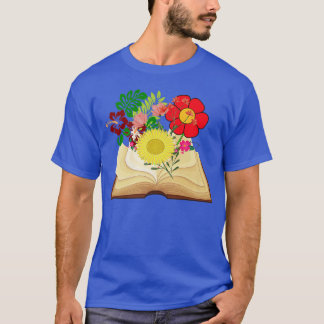 Bloemen die groeien uit Happy Book Lovers Day 2022 T-shirt