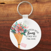 Bloemen die me helpen om sleutelring te kweken sleutelhanger (Voorkant)