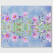 Bloemen die papier verpakken. (Vlak)