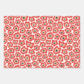 Bloemen die papierbladen overvullen inpakpapier vel (Voorkant)