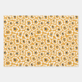 Bloemen die papierbladen overvullen inpakpapier vel (Voorkant)