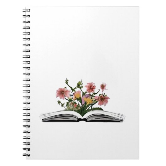 Bloemen die uit het boek groeien notitieboek (Voorkant)