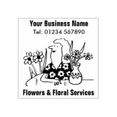 Bloemen Diensten, Bloemist Bloemenwinkel Rubber St Rubberstempel (Afrduk)