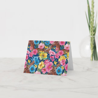 Bloemen, Dierenprint Dank u Kaarten