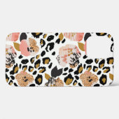 Bloemen, dierenprint, naadloos patroon. Case-Mate iPhone case (Achterkant (horizontaal))
