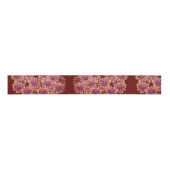 Bloemen digitale kunst grosgrain lint (Voorkant)