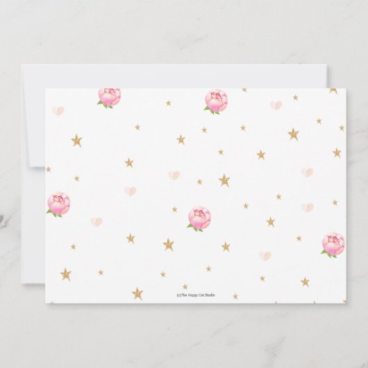 Bloemen Dinosaurus Verjaardags Meisje T-Rex Tutu F Kaart (Achterkant)